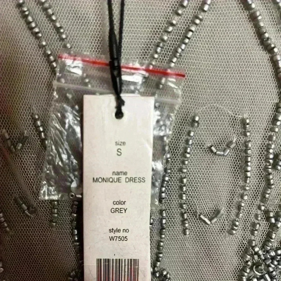 BNWT W118 Grey Beaded Dress  by Walter Baker Size Small - Picture 3 of 9